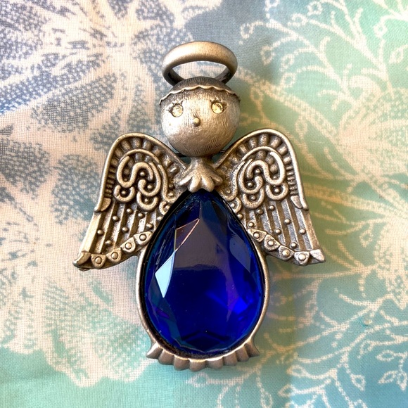 VINTAGE L RAZZA ANGEL W/ HALO PIN Signed 1" - Picture 1 of 4